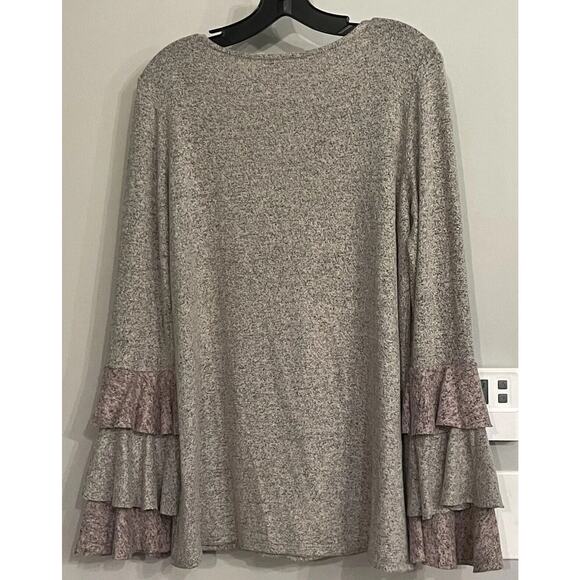 143 Story by Line Up Top‎ Ruffle Sleeve Pullover Womens M Soft Cozy - Picture 4 of 11